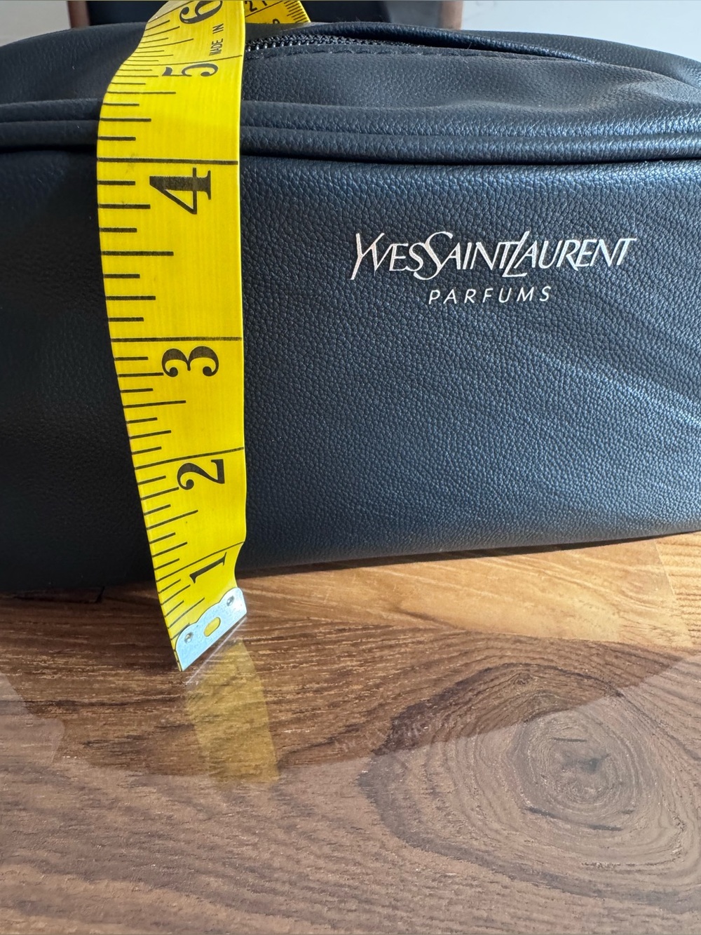 Yves Saint Laurent Black Leather Toiletry Case - Picture 5 of 8